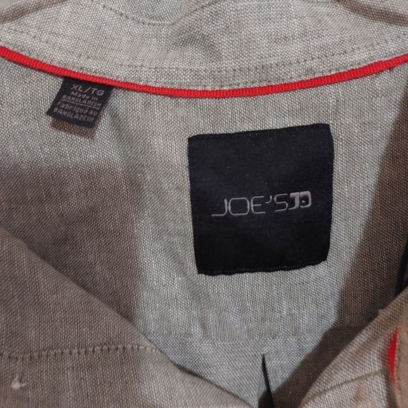 Joe's jeans  men linen blend botton down shirt nwt size XL - Picture 5 of 6